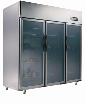 1500L 아시아 사람 3 유리제 문 상업 급료 냉장고, 1830x800x1930