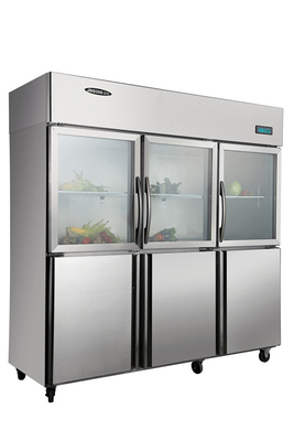 1500L 아시아 사람 대중음식점, 1830x800x1930를 위한 3 단단한/유리제 문 상업 급료 냉장고
