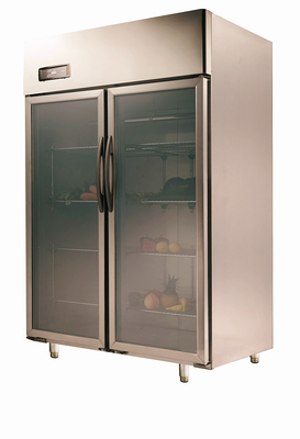 2개의 문 냉장고 강직한 전시 냉장고 1000L, -2℃~+10℃
