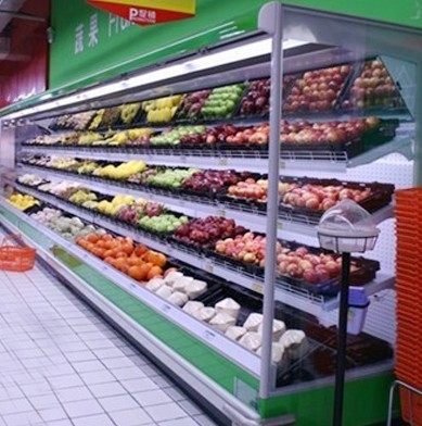 과일을 위한 슈퍼마켓 열려있는 냉각장치/똑바로 상업적인 냉장고