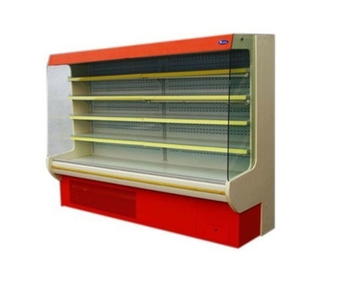 Frost 자동 기능을 가진 백색/빨강 Multideck 열려있는 냉각장치 슈퍼마켓 진열장