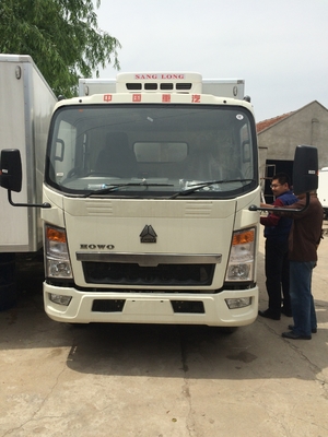 HOWO 빛 의무 광고 방송은 고기를 위한 냉장고 냉장고 밴 Box Truck를 나릅니다